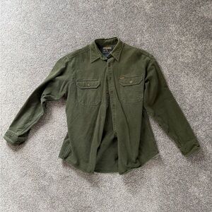 Woolrich Olive Green Shirt with Blue Label